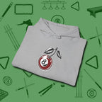 Cherry Eight Ball Hoodie, folded view, in Sport Grey table-tested, street-approved style