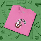 Cherry Eight Ball T-Shirt, folded view, in Azalea for players who live the game