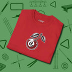 Cherry Eight Ball T-Shirt, folded view, in Red an extension of your pool persona