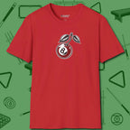 Cherry Eight Ball T-Shirt, front view, in Red dress for the shot you want to take