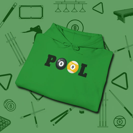 Classic Hoodie, folded view, in Irish Green cue up respect every time you wear it