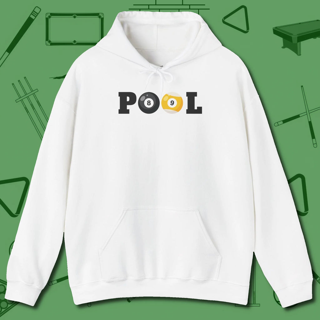 Classic Hoodie, front view, in White as serious as your stroke