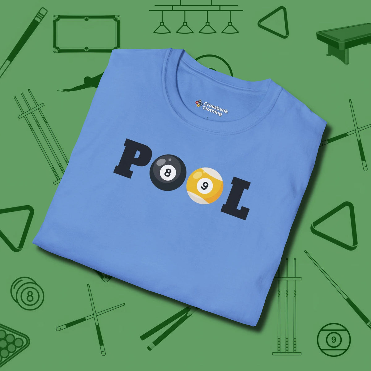 Classic T-Shirt, folded view, in Carolina Blue cool under pressure, hot on the eyes