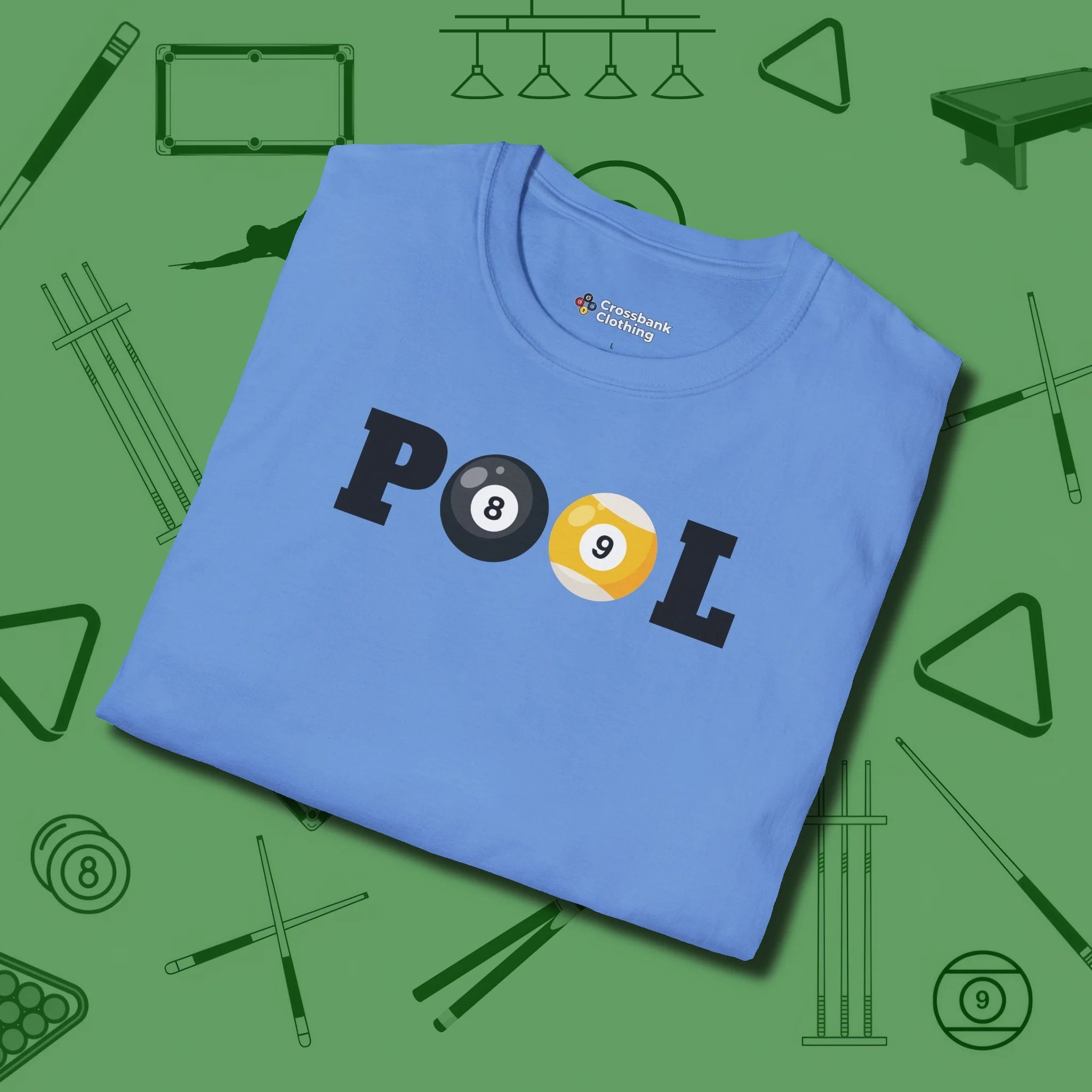 Classic T-Shirt, folded view, in Carolina Blue cool under pressure, hot on the eyes
