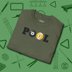 Classic T-Shirt, folded view, in Military Green styled to dominate from rack to run-out