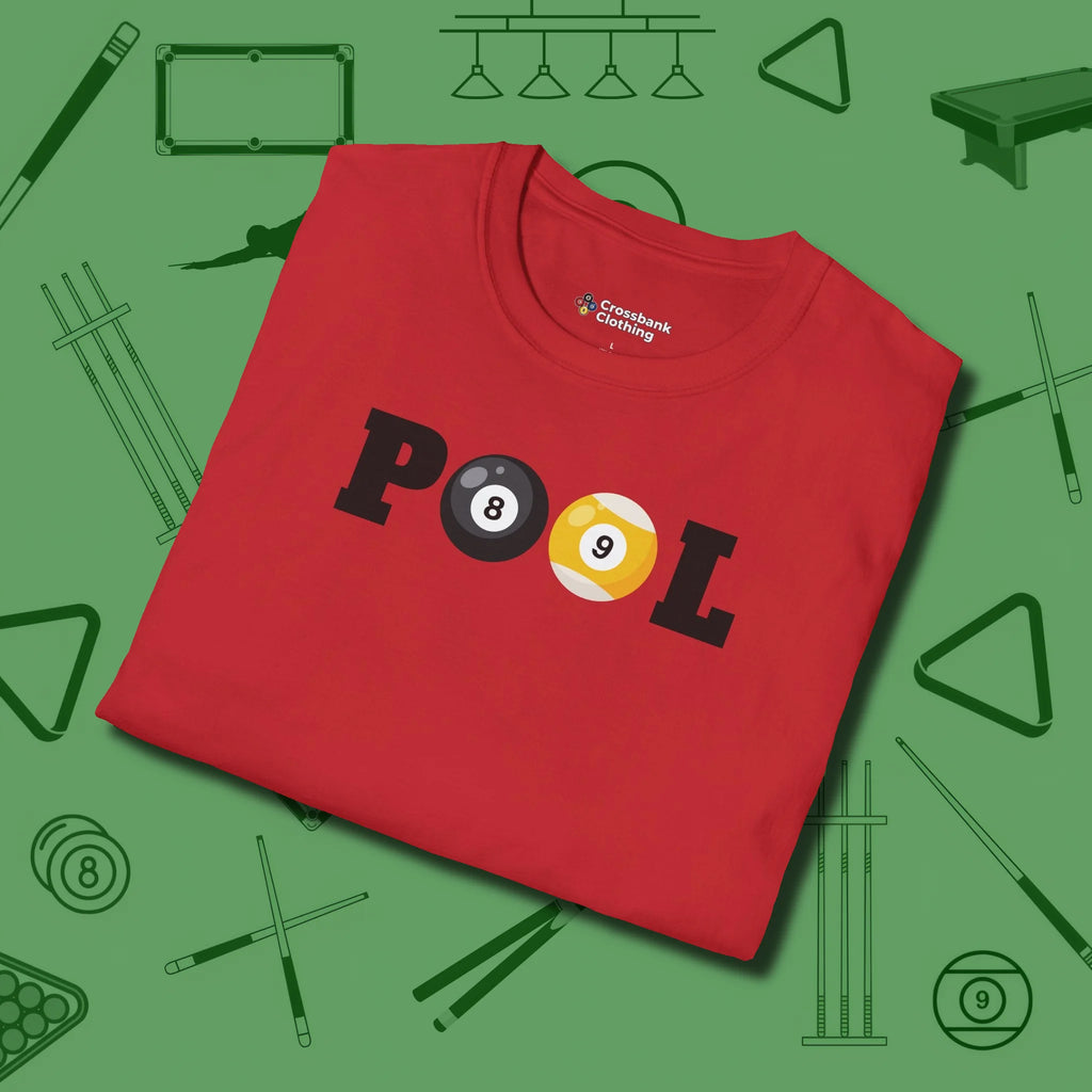 Classic T-Shirt, folded view, in Red confidence stitched in every seam