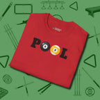 Classic T-Shirt, folded view, in Red confidence stitched in every seam