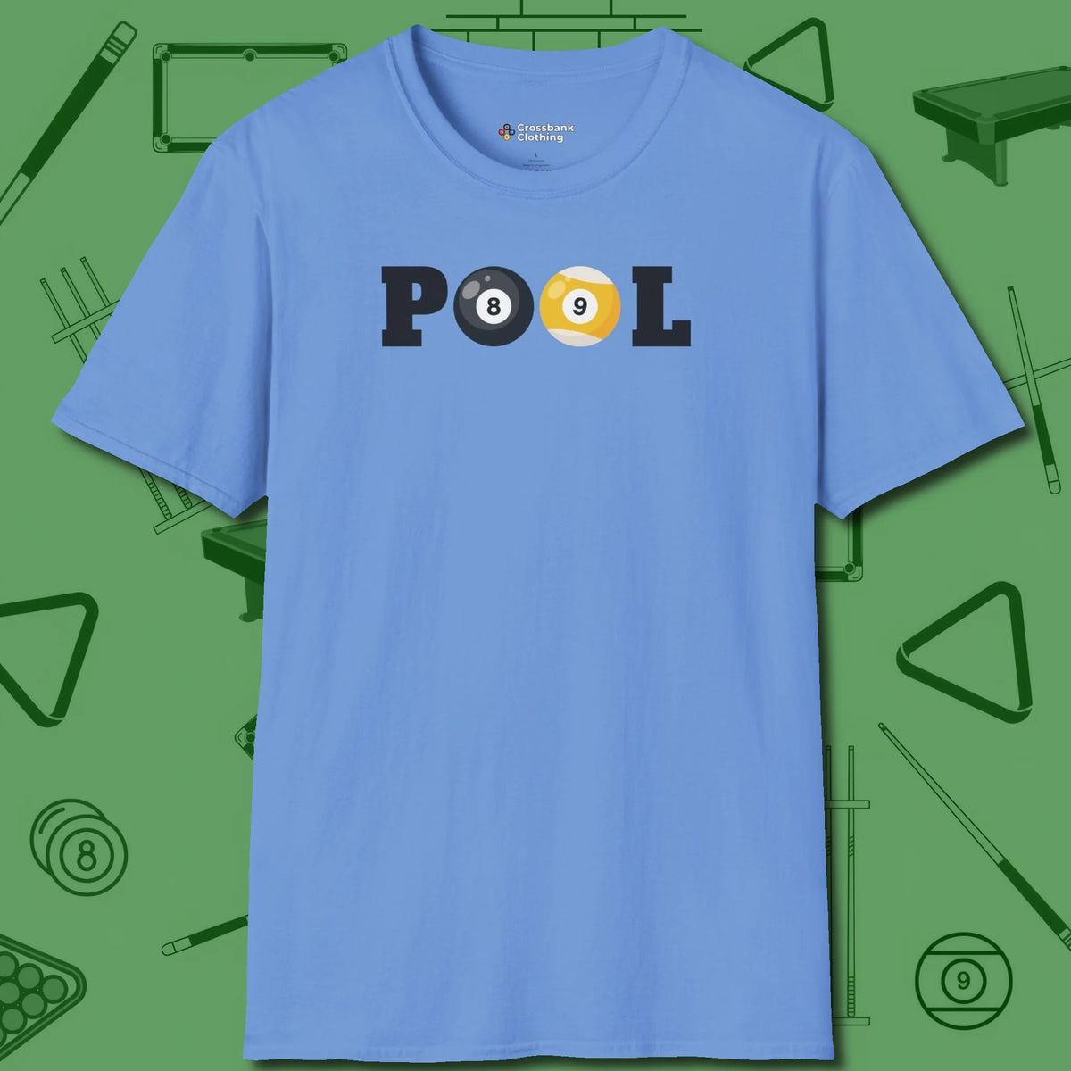 Classic T-Shirt, front view, in Carolina Blue ideal for clean hits and clean fits