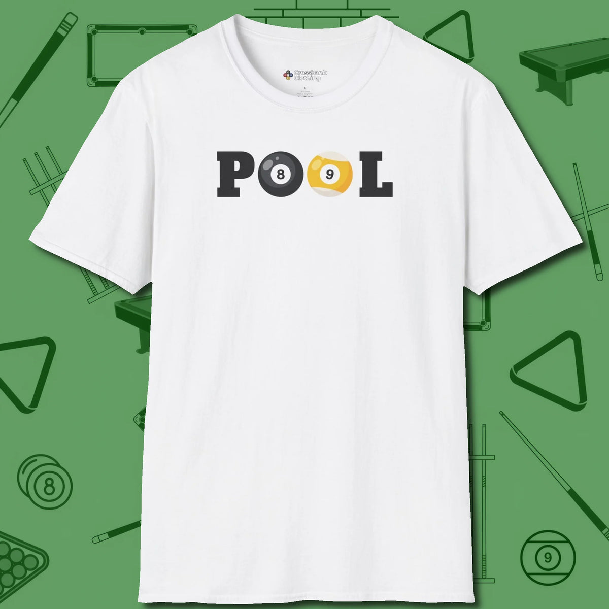 Classic T-Shirt, front view, in White clean lines for dirty minds