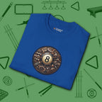 Clockwork Eight Ball T-Shirt, in Royal color, billiards shirt, folded view