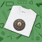 Clockwork Eight Ball T-Shirt, in White color, billiards shirt, folded view