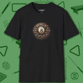 Clockwork Eight Ball T-Shirt, in Black color, billiards shirt, front view