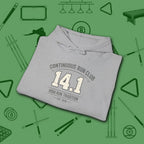 Continuous Run Club Hoodie, in Sport Grey color, billiards hoodie, folded view