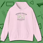 Continuous Run Club Hoodie, in Light Pink color, billiards hoodie, front view