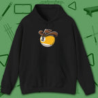 Cowboy Nine Ball Hoodie, in Black color, billiards hoodie, front view
