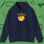 Cowboy Nine Ball Hoodie, in Navy color, billiards hoodie, front view
