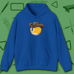 Cowboy Nine Ball Hoodie, in Royal color, billiards hoodie, front view