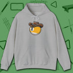 Cowboy Nine Ball Hoodie, in Sport Grey color, billiards hoodie, front view