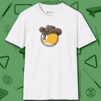 Cowboy Nine Ball T-Shirt, in White color, billiards shirt, front view
