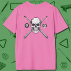 Cue & Bones T-Shirt, back view, in Military Green built for grinders who stay late