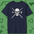 Cue & Bones T-Shirt, back view, in Royal for players who let the rack do the talking
