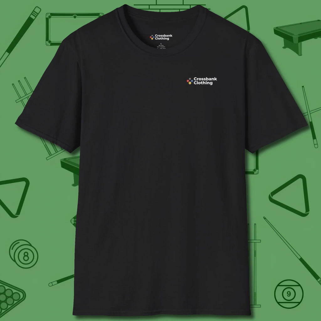 Cue & Bones T-Shirt, front view, in Sport Grey a go-to tee for league regulars