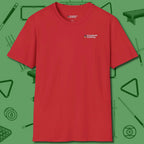 Cue & Bones T-Shirt, front view, in Sand relaxed style, serious game