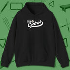 Cue Control Hoodie, front view, in Black it’s not a hobby — it’s a lifestyle