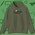 Cue Control Hoodie, front view, in Military Green built for bold breaks and quiet confidence