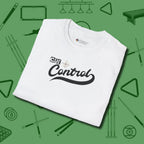 Cue Control T-Shirt, folded view, in White the official uniform of the after-hours crew
