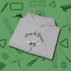 Cues & Brews Hoodie, folded view, in Sport Grey make every shot — and outfit — count