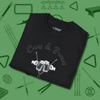 Cues & Brews T-Shirt, folded view, in Black built for bold breaks and quiet confidence