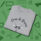 Cues & Brews T-Shirt, folded view, in Sport Grey tough like your favorite break cue
