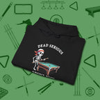 Dead Serious About Hoodie, folded view, in Black put your best game on display
