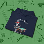 Dead Serious About Hoodie, folded view, in Navy what the real shooters wear