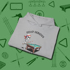 Dead Serious About Hoodie, folded view, in Sport Grey because you don’t just play — you represent