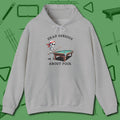 Dead Serious About Hoodie, front view, in Sport Grey fashion with break-and-run energy