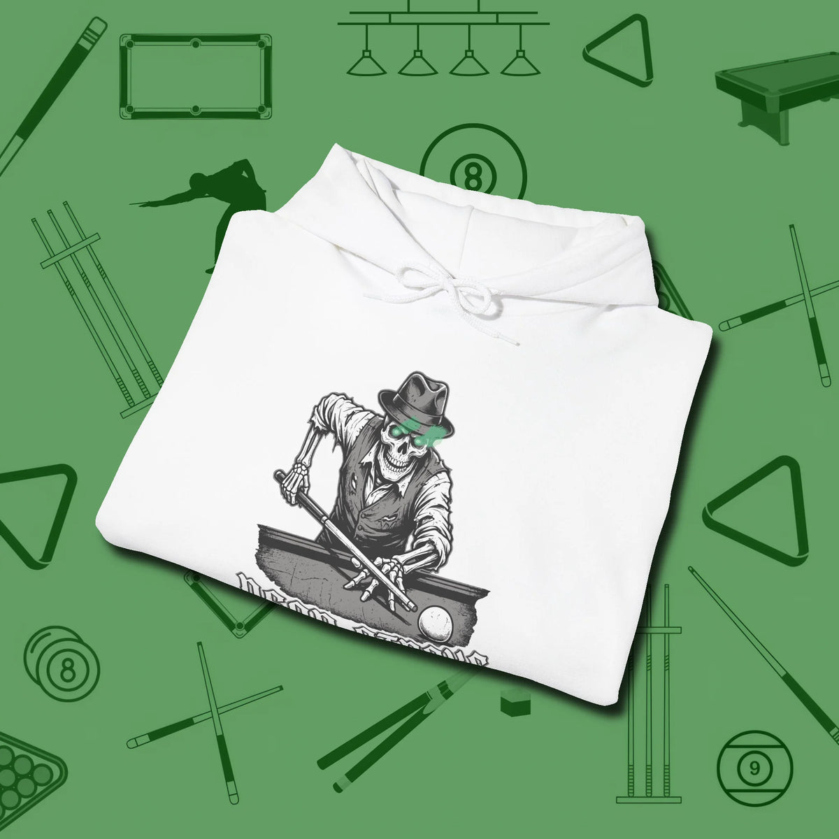 Dead Stroke Hoodie, folded view, in White the official uniform of the after-hours crew