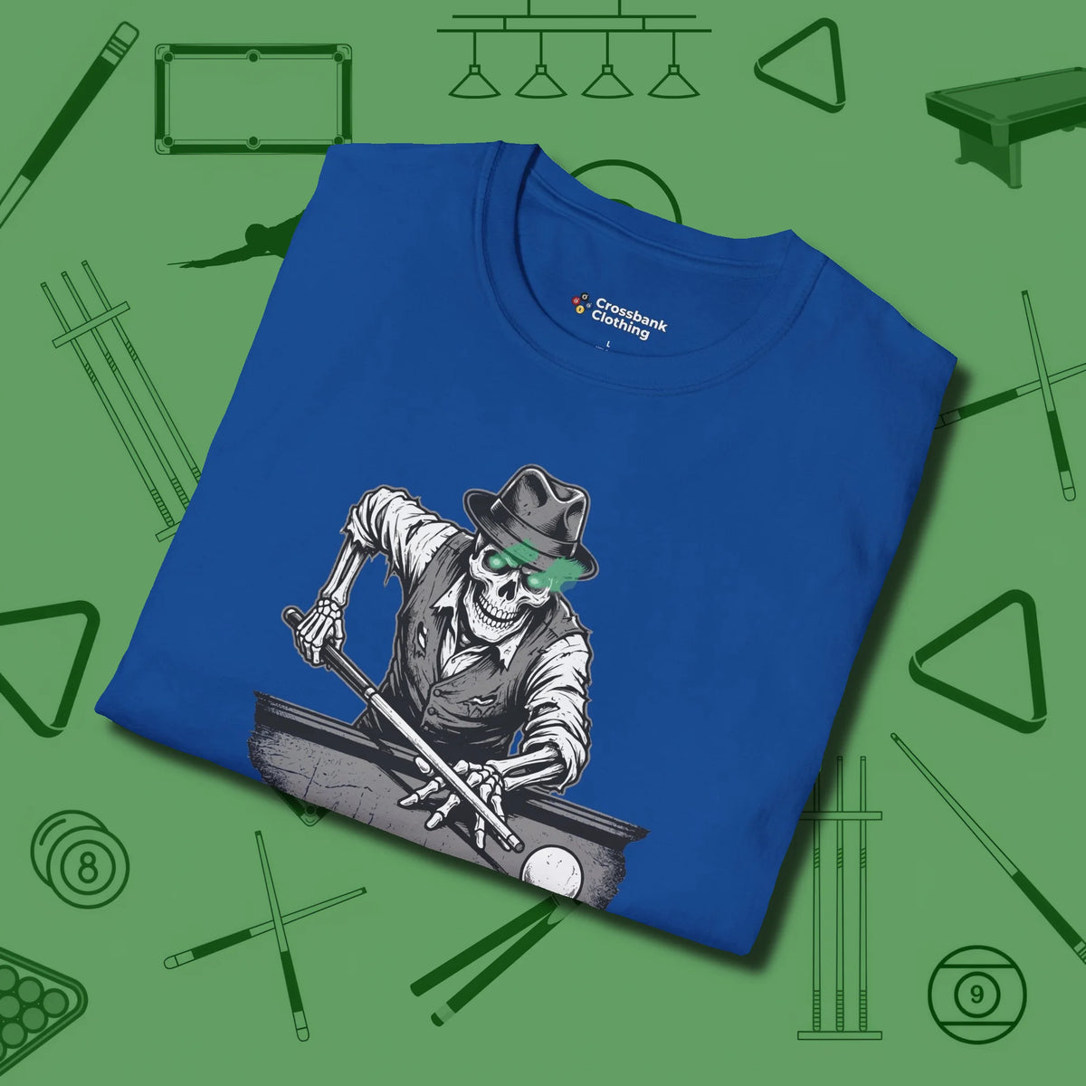 Dead Stroke T-Shirt, folded view, in Royal look good while calling your pocket