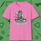 Dead Stroke T-Shirt, front view, in Azalea attitude built for the long haul