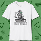 Dead Stroke T-Shirt, front view, in White because the table is your battlefield