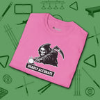 Deadly Accurate T-Shirt, in Azalea color, billiards shirt, folded view