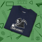 Deadly Accurate T-Shirt, in Navy color, billiards shirt, folded view
