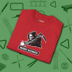 Deadly Accurate T-Shirt, in Red color, billiards shirt, folded view