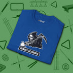 Deadly Accurate T-Shirt, in Royal color, billiards shirt, folded view