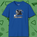 Deadly Accurate T-Shirt, in Royal color, billiards shirt, front view