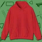 Death Grip 8 Ball Hoodie, front view, in Red
