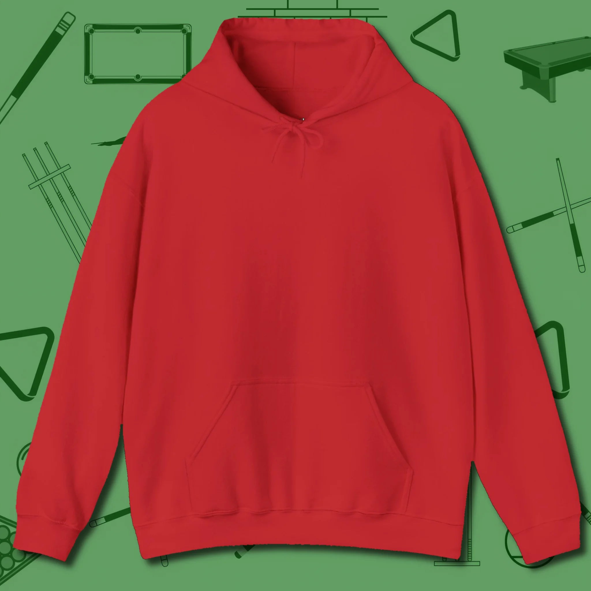 Death Grip 8 Ball Hoodie, front view, in Red
