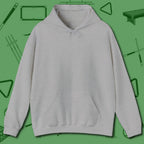 Death Grip 8 Ball Hoodie, front view, in Sport Grey