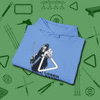 Death Loser Racks Hoodie, folded view, in Carolina Blue because you don’t just play — you represent